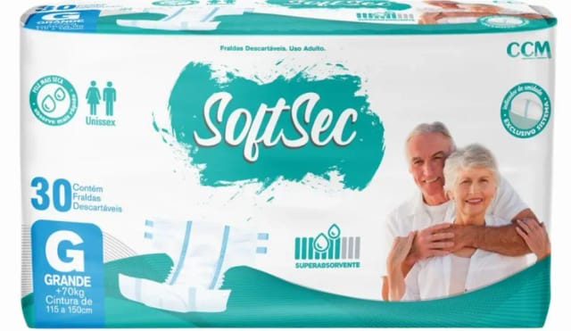 Imagem do produto Fralda Adulto Softsec Premium Econômica G 30 Unidades
