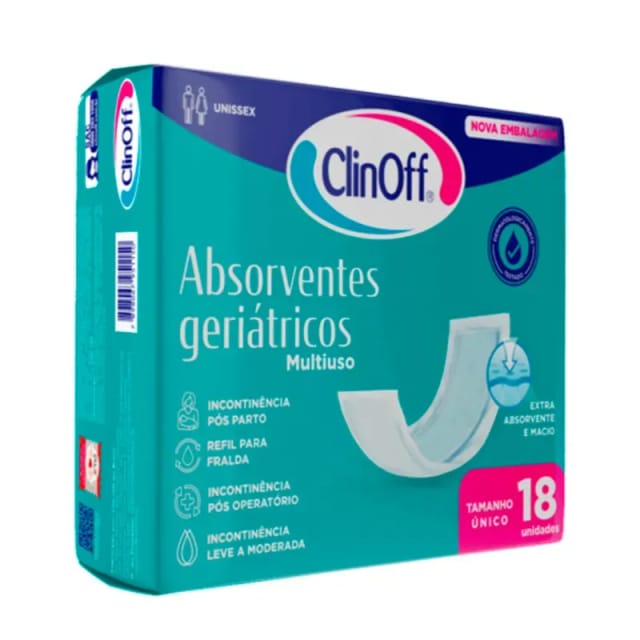 Imagem do produto ABSORVENTE GERIATRICO CLIN OFF 18 UNIDADES