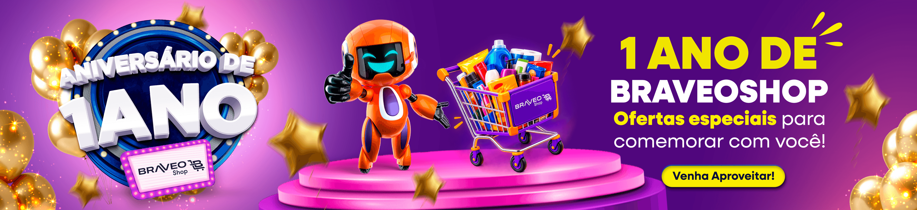 ACESSE ÀS MELHORES OFERTAS DE 1 ANO DE ANIVERSÁRIO! APROVEITE!