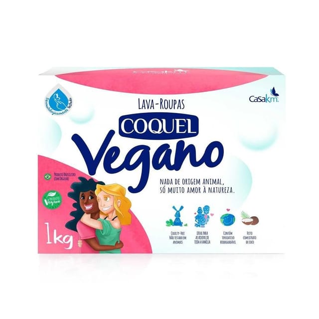 Imagem do produto Detergente em Pó Lava Roupas CasaKM Coquel Vegano 1kg